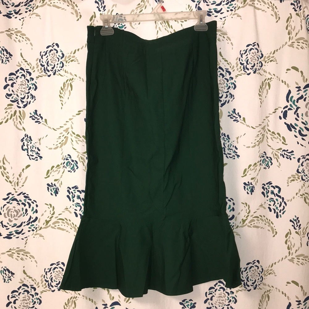 NWT Green Pencil Skirt with Flare